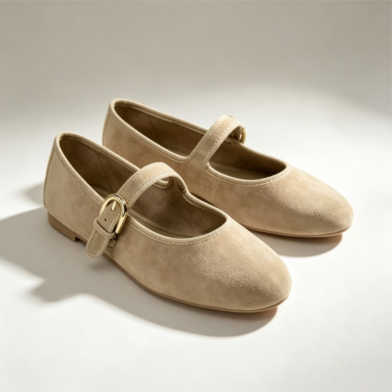Vintage Old Fashion - Mary Jane Shoes Women Vintage Suede
