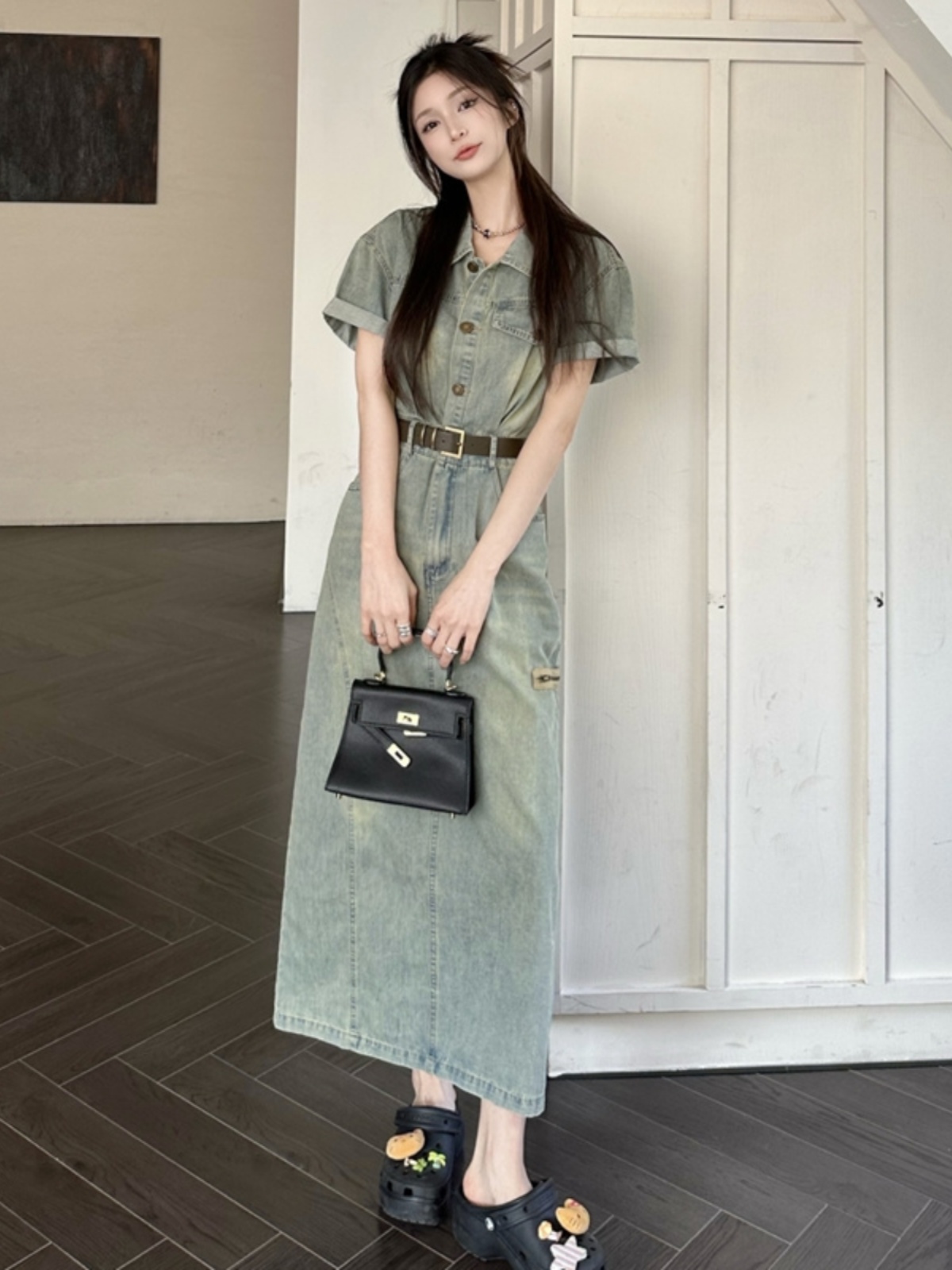 Denim Skirt Midi Vintage - plus Size Vintage American Sle Denim