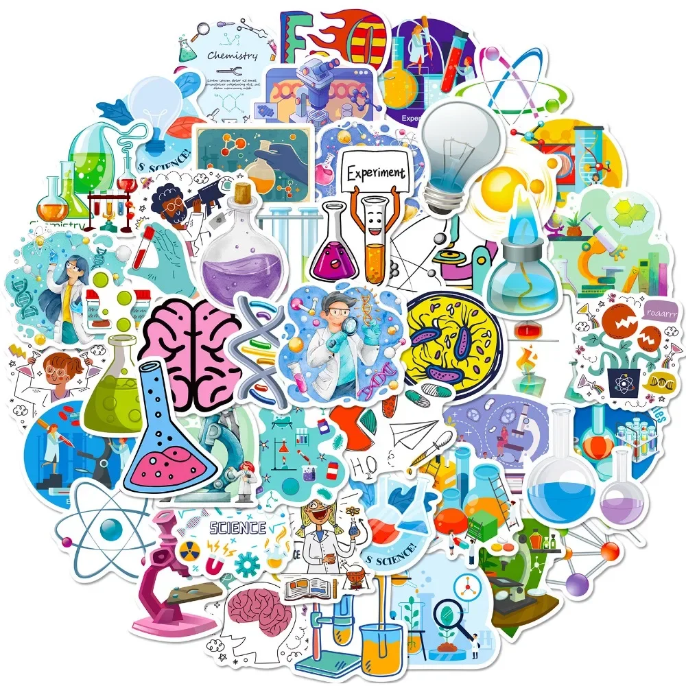 50PCS Cartoon Science Lab Stic - Vintage Fashion Toys 评论和价格