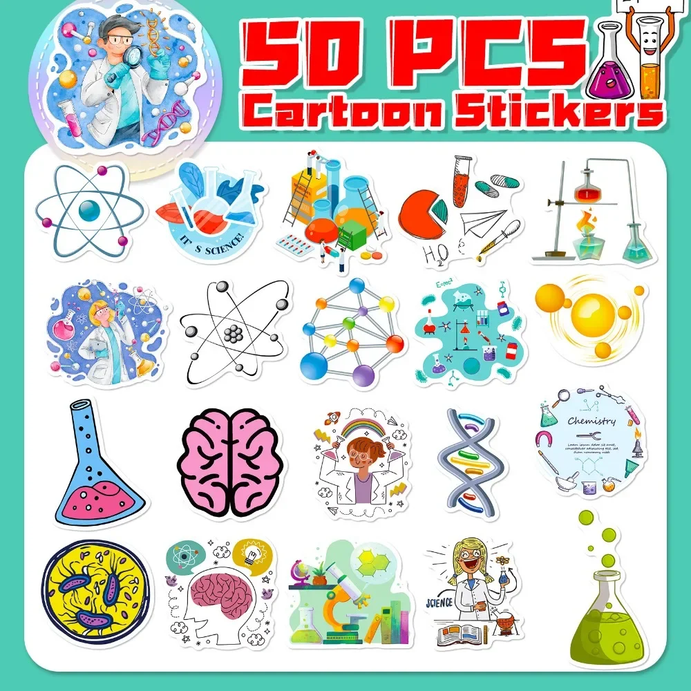 50PCS Cartoon Science Lab Stic - Vintage Fashion Toys 评论和价格