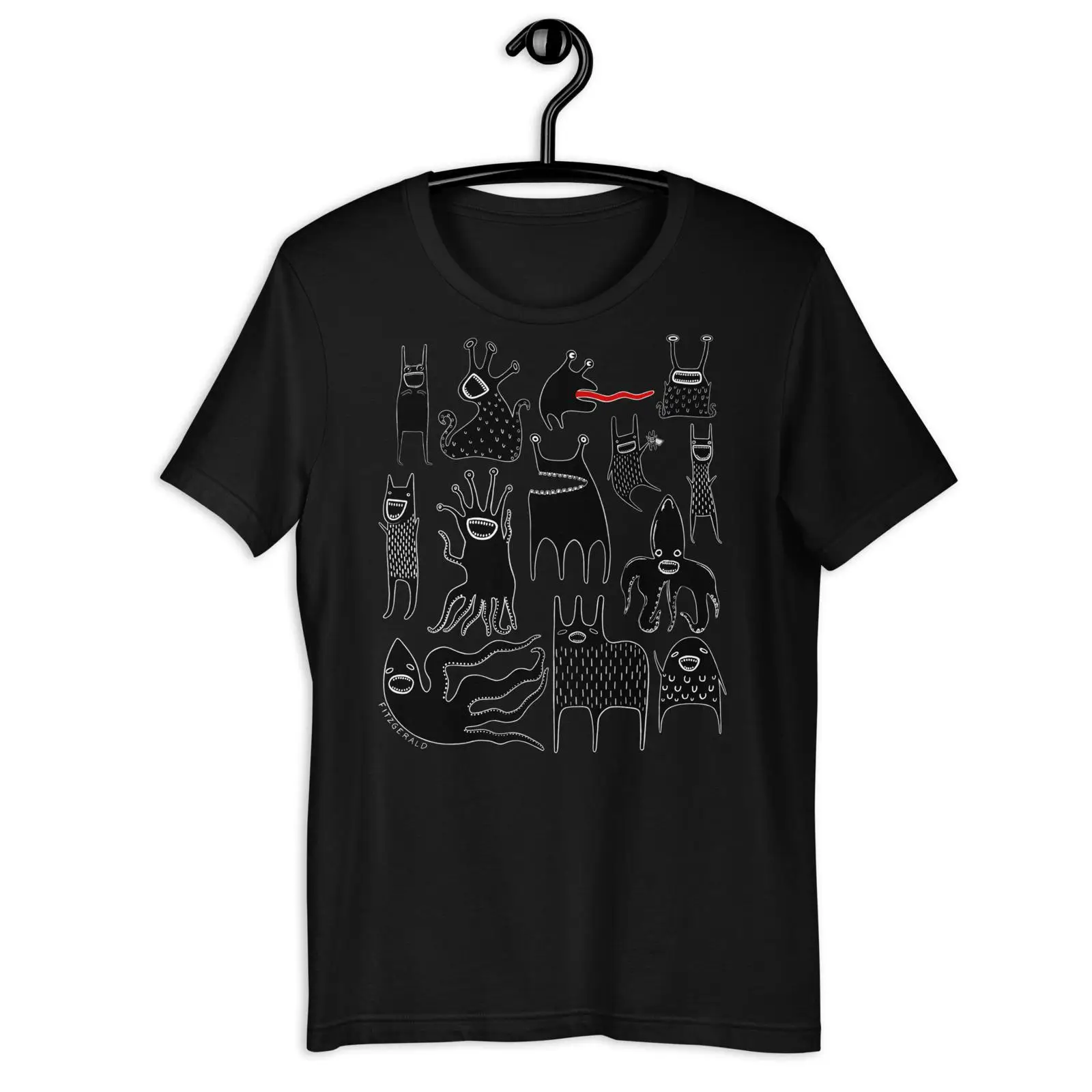 Kawaii Goth Monster T Shirt Qu - Quirky Vintage Fashion 评论和价格