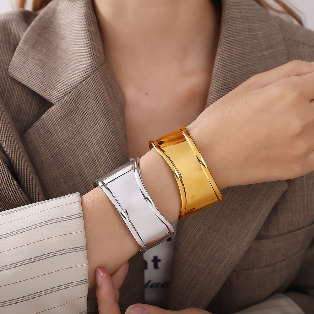 Stainless Steel Gold Plated Wi - Vintage Fashion Old Money 评论和价格