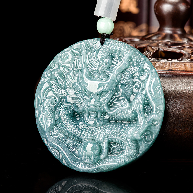 Burmese Jadeite Dragon Pendant - Vintage Fashion 评论和价格