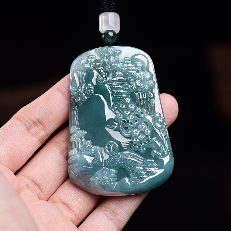 Natural Burmese Jadeite Scener - Vintage Fashion 评论和价格