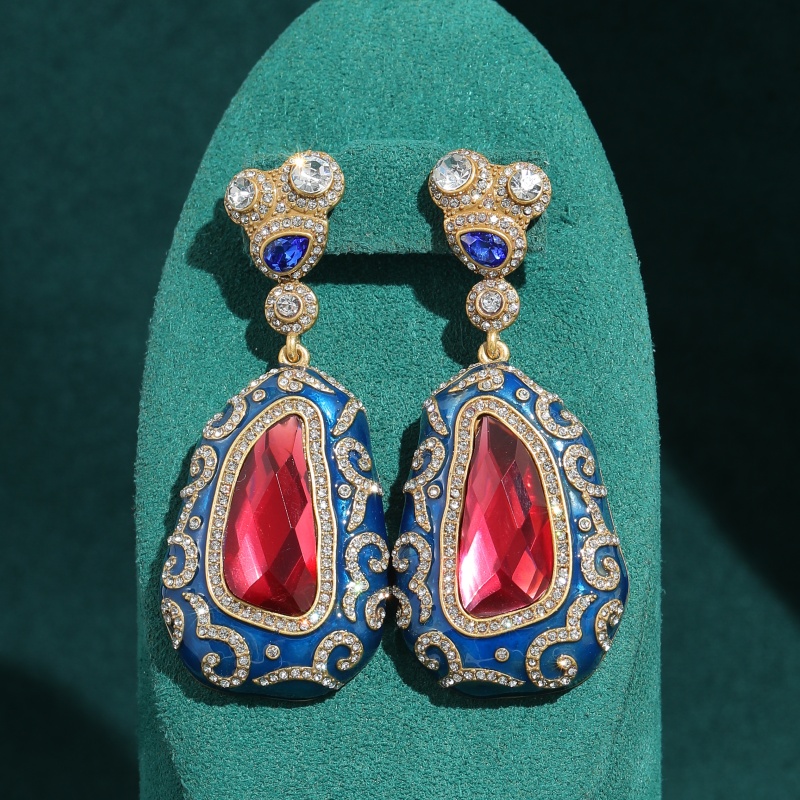 Vintage Alien Red Crystal Blue - Vintage Fashion Jewelry Brands 评论和价格