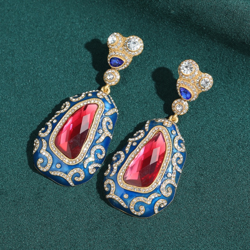 Vintage Alien Red Crystal Blue - Vintage Fashion Jewelry Brands 评论和价格