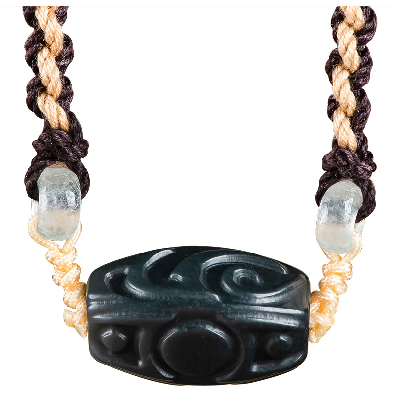 Hetian Jade Carve Bead Pendant - Vintage Fashion 评论和价格