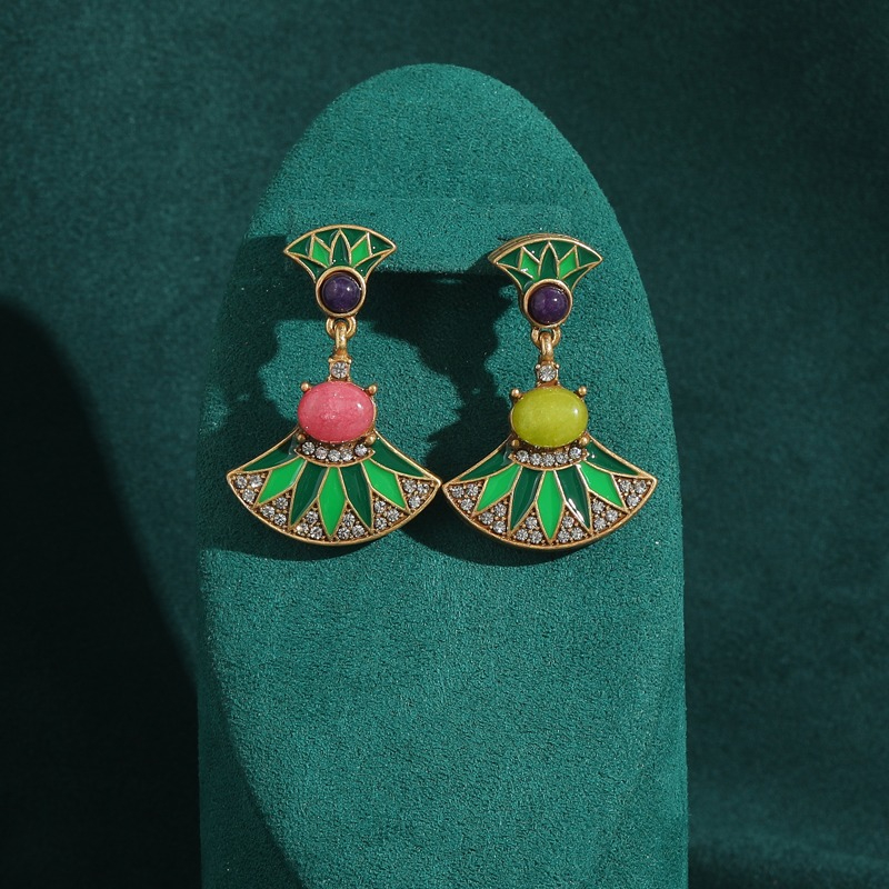 Vintage Green Sector Enamel Dr - Vintage Fashion Jewelry Brands 评论和价格