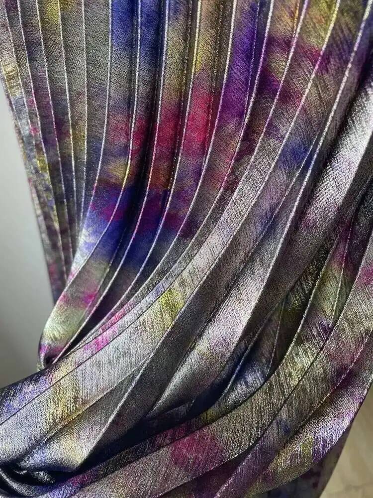Shiny Colorful Luxury High Wai - Vintage Fashion Old Money 评论和价格