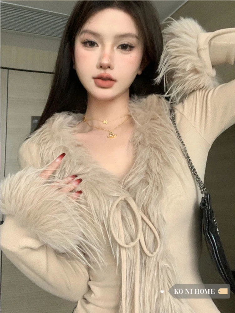 Elegant Sexy Slim Cropped Swea - Vintage Fashion Old Money 评论和价格