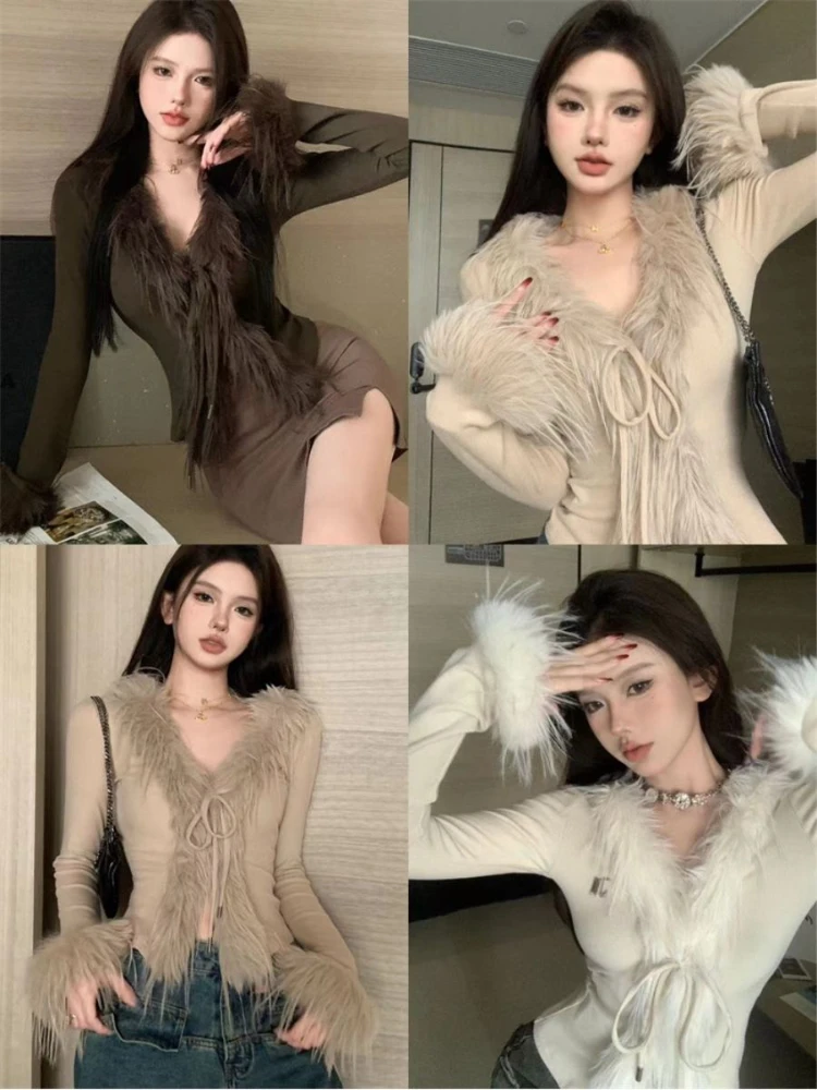 Elegant Sexy Slim Cropped Swea - Vintage Fashion Old Money 评论和价格