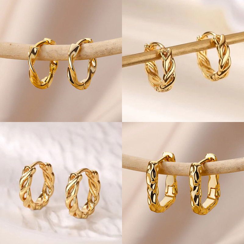 Vintage Hollow Twist Chain Hoo - Vintage Fashion Trends 2025 评论和价格