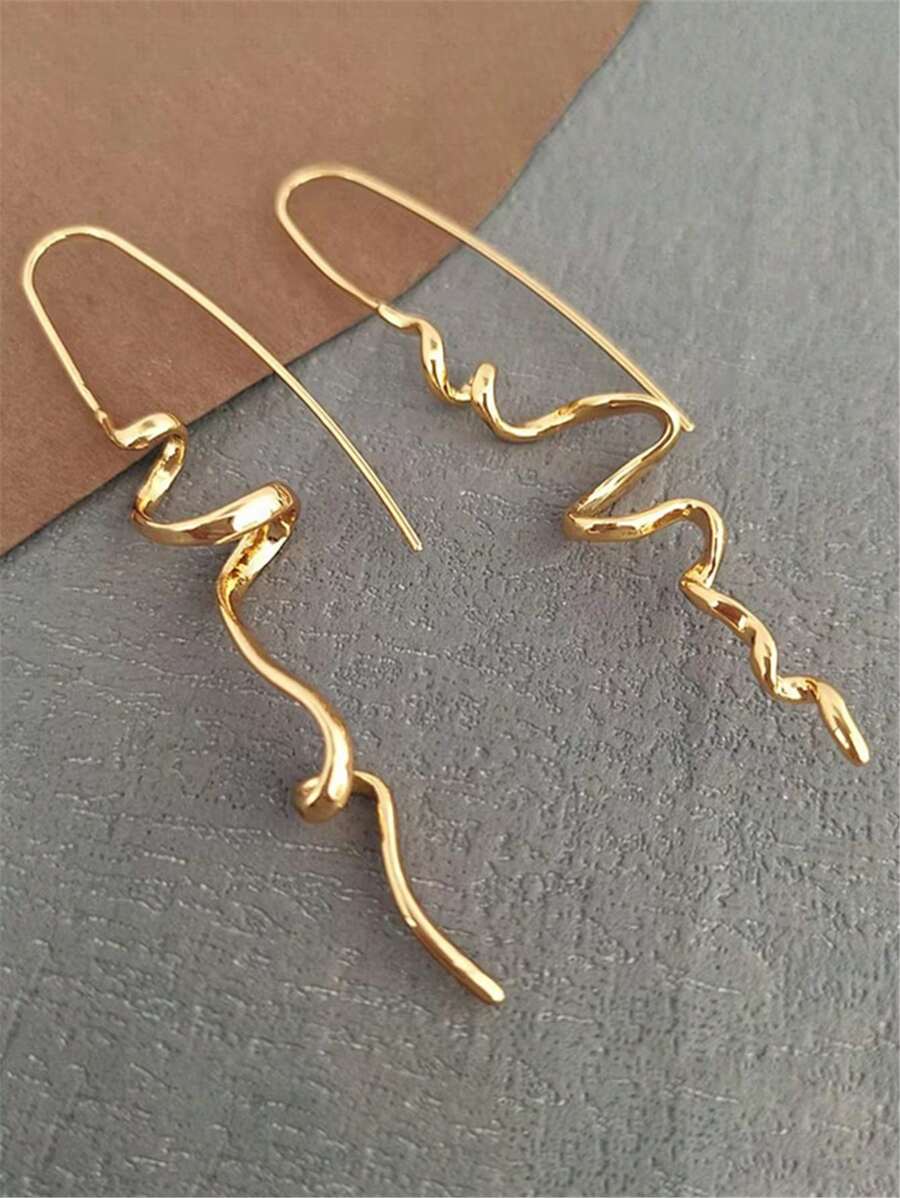 1 Pair Old Money Wavy Retro Ea - Vintage Fashion Old Money 评论和价格