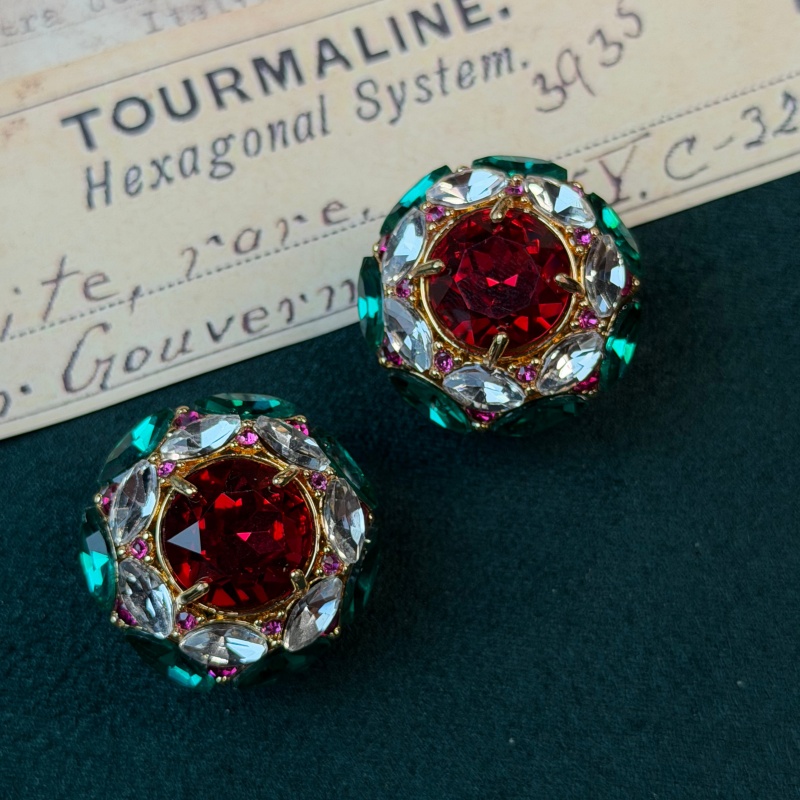Vintage Red Crystal White Zirc - Vintage Fashion Jewelry Brands 评论和价格