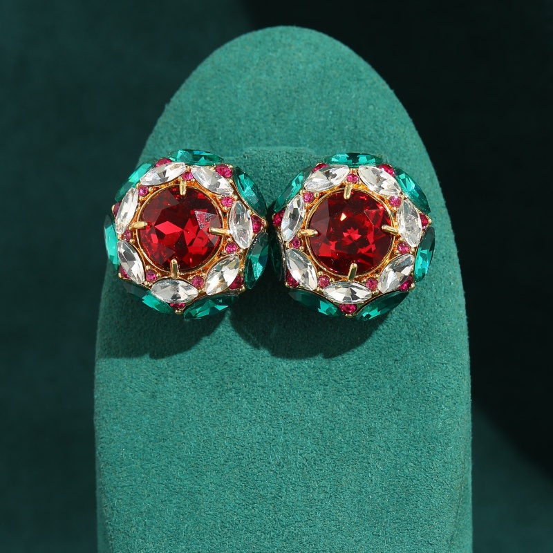 Vintage Red Crystal White Zirc - Vintage Fashion Jewelry Brands 评论和价格