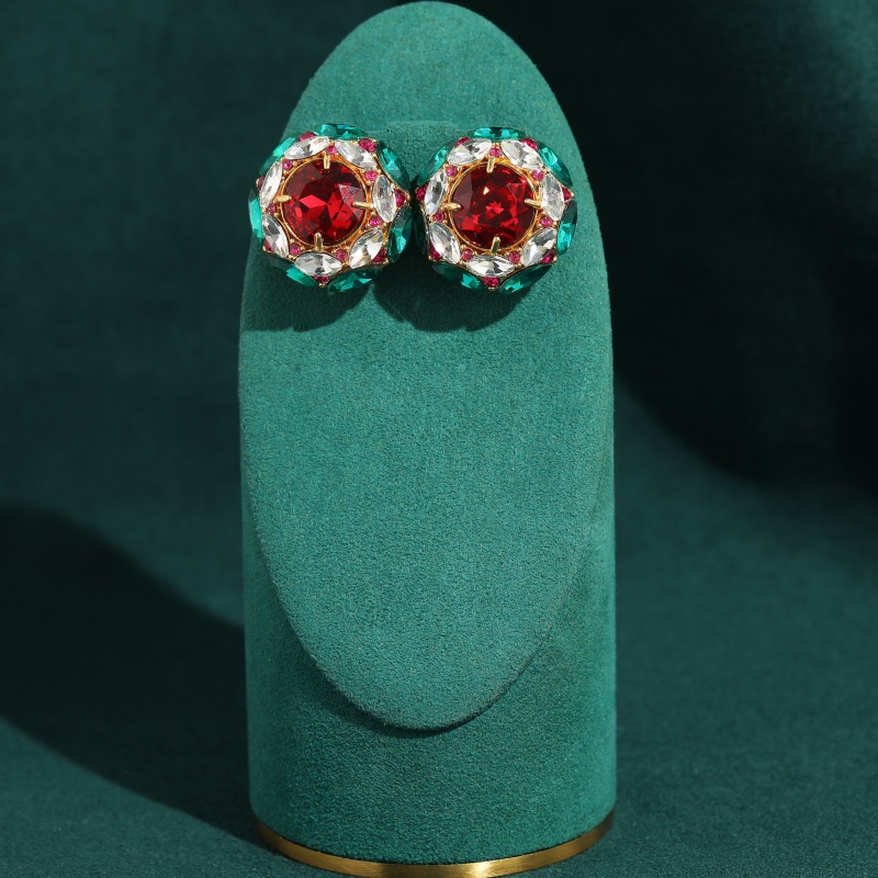 Vintage Red Crystal White Zirc - Vintage Fashion Jewelry Brands 评论和价格