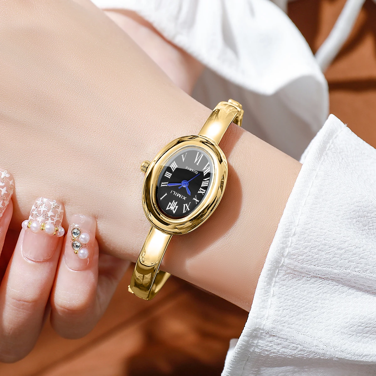 2026XIMILI Vintage Oval Bangle - Vintage Fashion Watches 评论和价格
