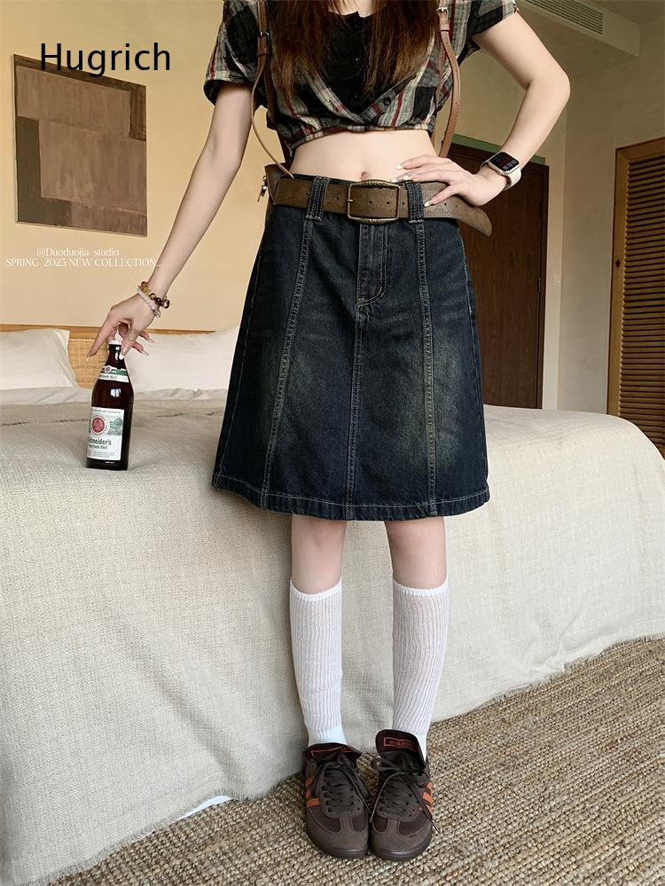 Streetwear Vintage A Line Deni - Denim Skirt Midi Vintage 评论和价格