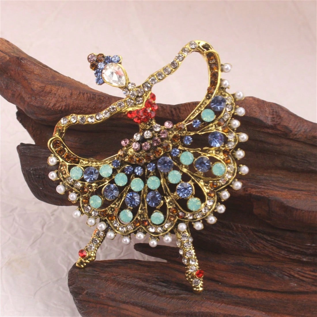 Vintage Gold-Tone Ballet Dance - Vintage Fashion Enthusiasts 评论和价格
