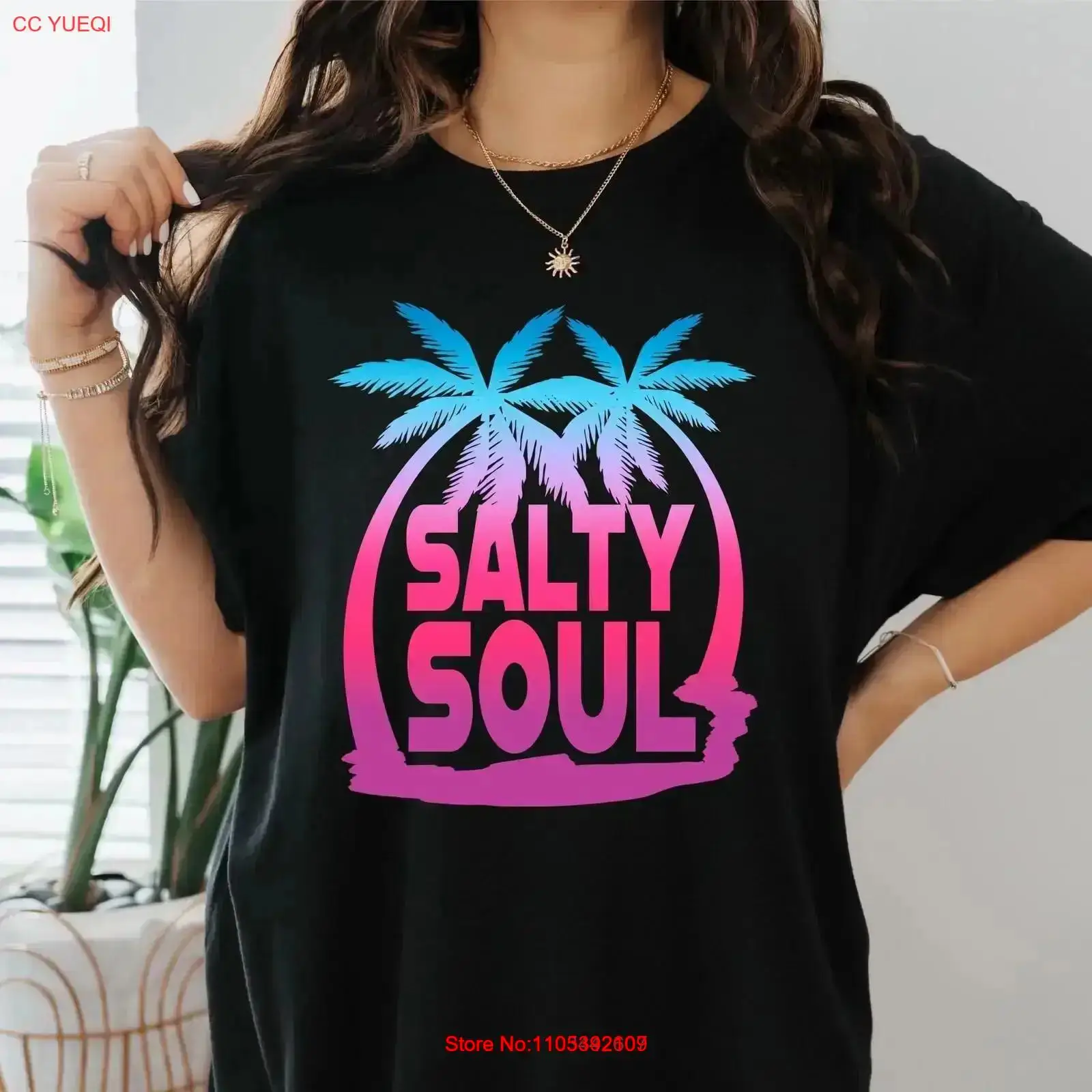 Salty Soul Beach T Shirt Summe - Vintage Vibes Fashion 评论和价格