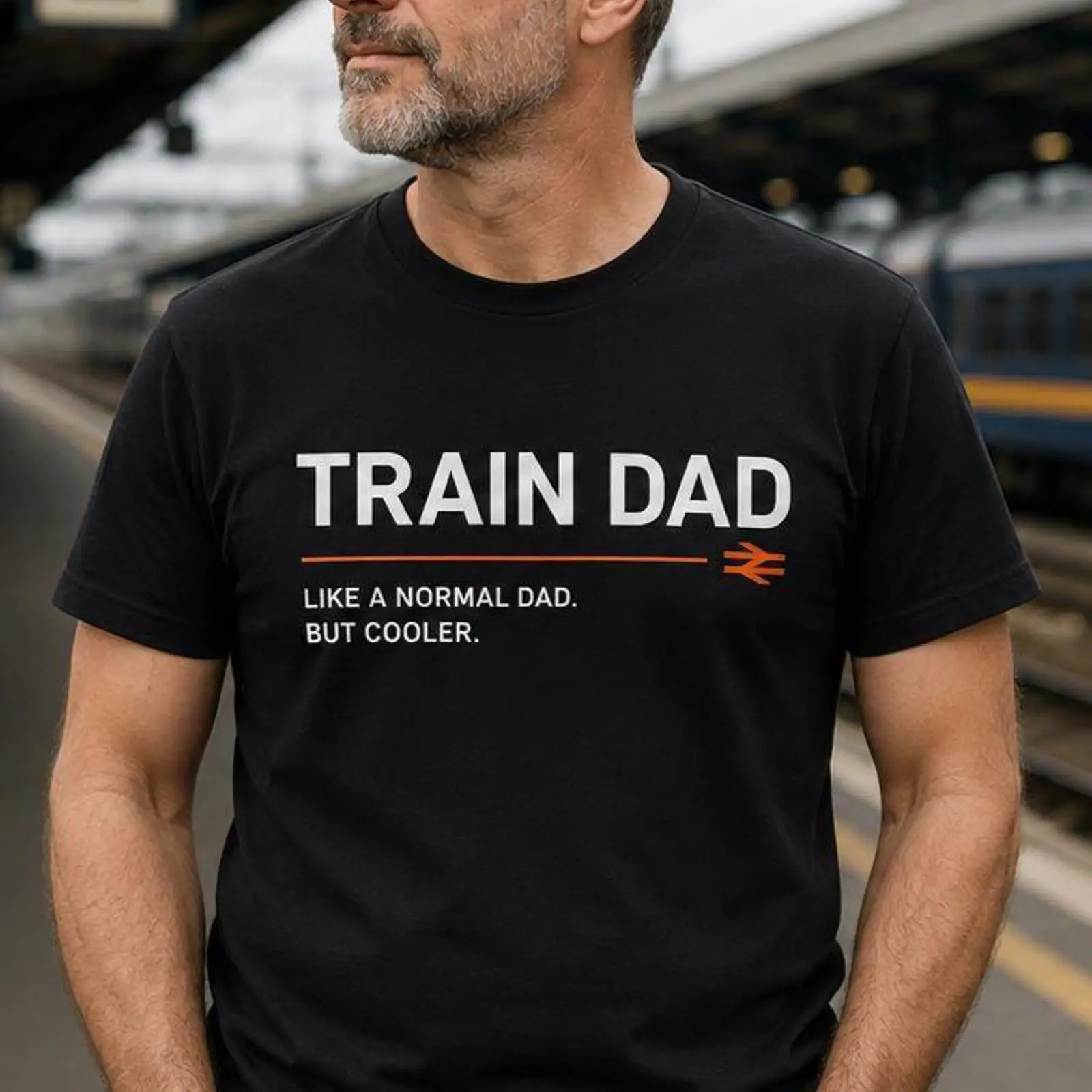 Train Dad T Shirt Fathers Day  - Vintage Fashion Enthusiasts 评论和价格