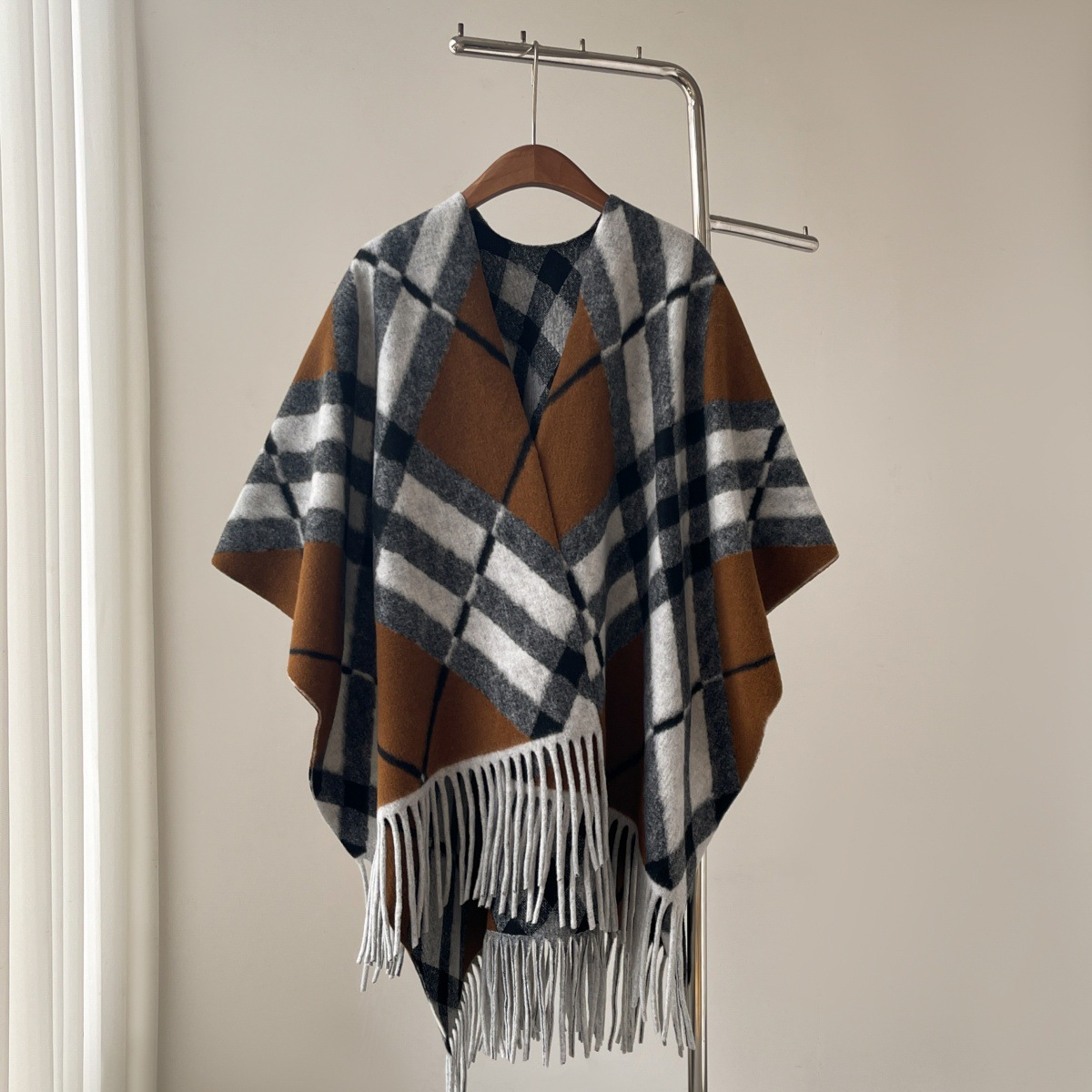 Vintage Plaid Winter Fringed P - Vintage Fashion Wear 评论和价格