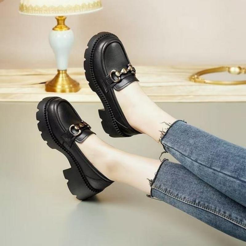 New Thick Soled Loafers Women  - Vintage Old Fashion 评论和价格