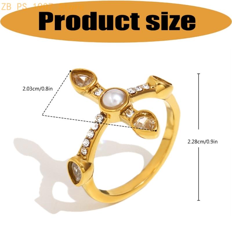 Rounded Center Ring with Clear - Vintage Fashion Center 评论和价格