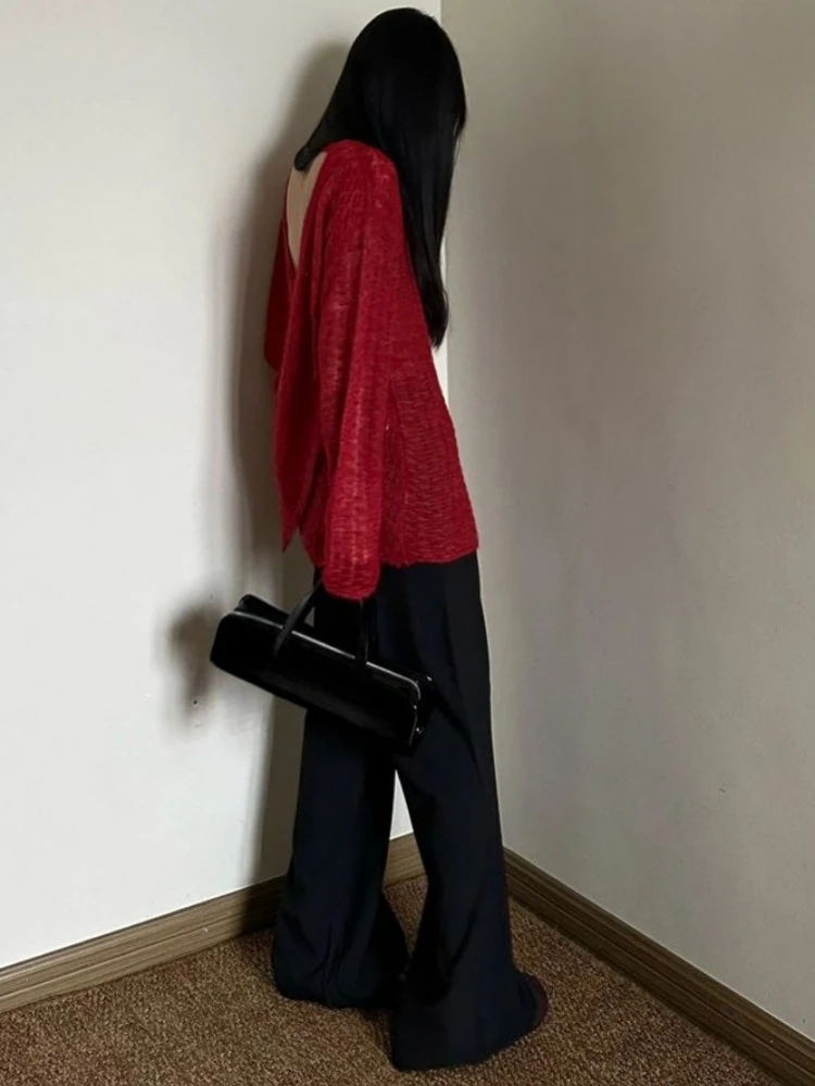 Y2K See-Through Knitted Women' - Vintage Fashion 评论和价格